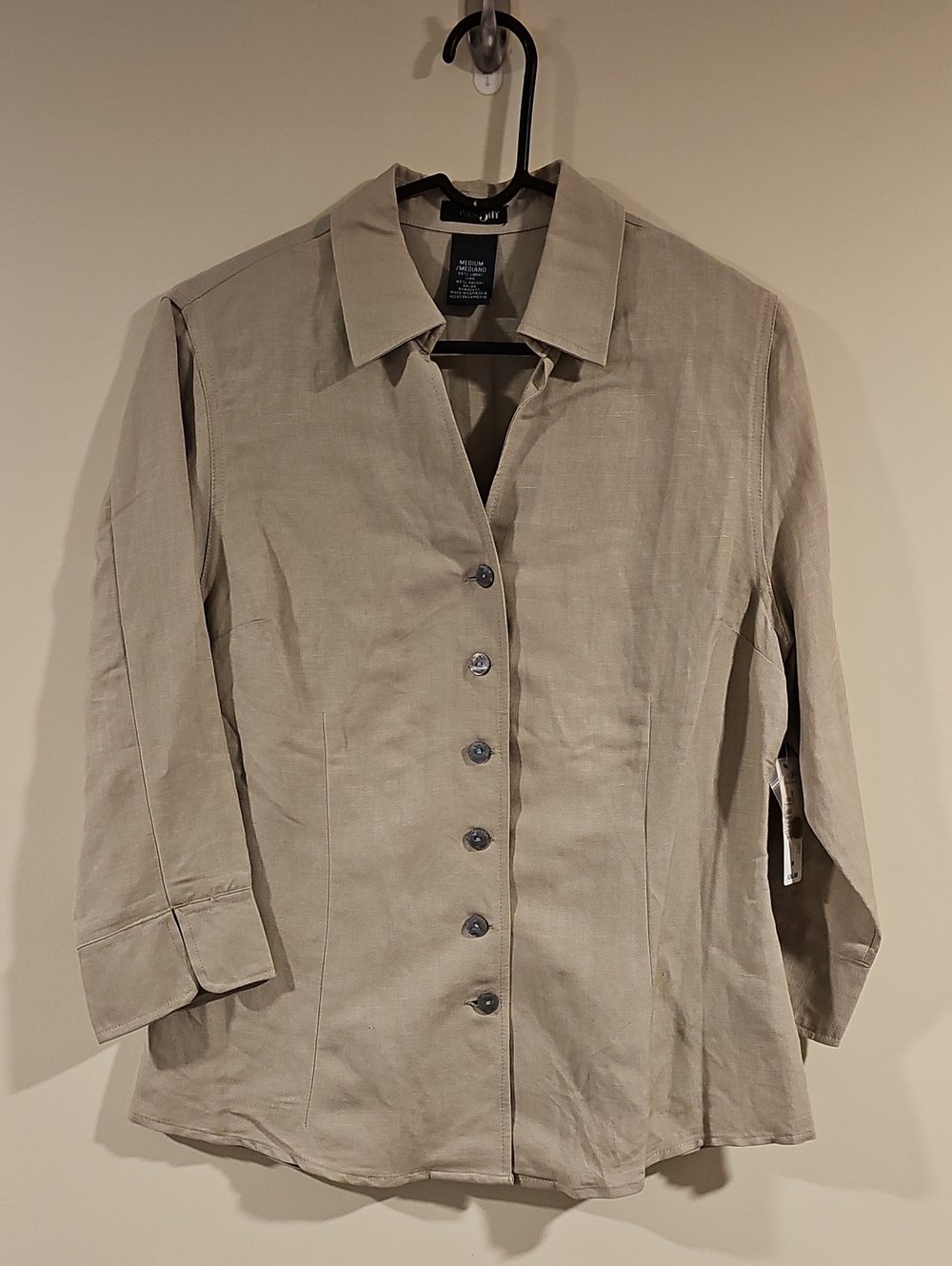 East 5th Neutral Taupe Button-Front Women's Shirt